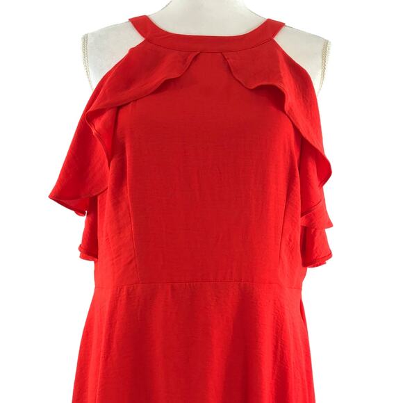 Charlie Paige Women's Red Halter Mini Dress Size Large - Picture 3 of 12